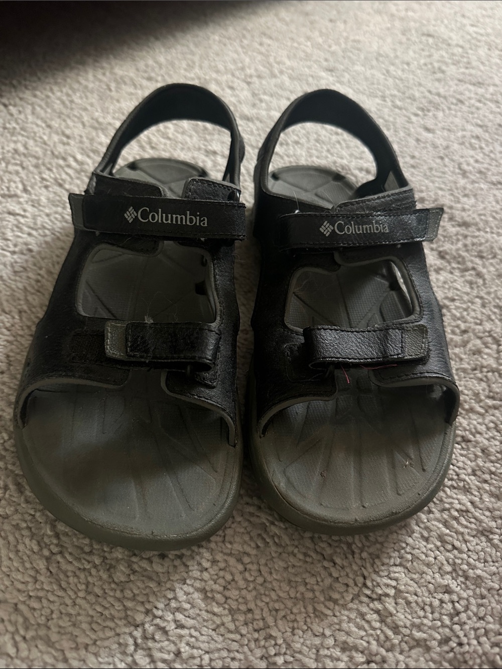 Kids Columbia Black and Gray Sport Sandals